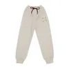 Pantaloni Pantaloni grandi per ragazze adolescenti Pantaloni casual in pile a vita alta elastica vestibilità ampia con tasche Pantaloni sportivi cargo per bambini