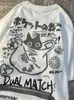 Herren T-Shirts Damen Herren Baumwolle T-Shirts 2024 Sommer Harajuku Kawaii Katze Bedruckte Kurzarm T-Shirts Paar Streetwear Übergroße Kleidung Y2K TeesL2402