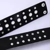 Braccialetti con ciondoli Goth Punk Spike Rivet Bracciale Cosplay per uomo donna Borchie affusolate esagerate in pelle a tre file