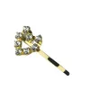 Designer Miuimiui Miao Families New French Love Inlaid Diamond Hairpin Heart-Shaped Clip Fashionable and Sweet Temperament Clip Gold-Plated Hair Accessories