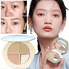 TIMAGE Three-color Concealer Covers Spots Acne Marks Tear Troughs Nasolabial Folds and Dark Circles Under The Eyes 240219