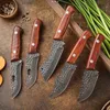 Kitchen Knives Multifunctional Handmade Butcher Meat Cleaver Bone Knife with Sheath Stainless Steel Fruit Fish Boning Knives BBQ Tool Q240226