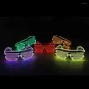 Zonnebril Mode LED EL Shutter Bril Fluorescerende Lichtbalken Pasen Bar Rave Neon Muziek Cadeau Po Prop