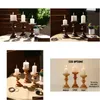 Bougeoirs Bougeoirs faits à la main - Décoration d'intérieur Cadeau Chandelier en bois Mariage Nouveaux cadeaux Bois Drop Livraison Maison Jardin Maison Déco Otcrt