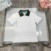 Populaire enfants POLO t-shirt dos rayé imprimé bébé T-shirt taille 100-150 été garçon manches courtes coton fille revers t-shirts 24Feb20