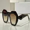Óculos de sol em formato de polígono para mulheres 16w Havana Brown Sombreado Óculos de sol da moda occhiali da sole proteção uv400 com box249g