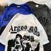 Homens camisetas Moda Gótico Retro Impresso Mulheres Camiseta Top Solto Harajuku Hip Hop Fresco Y2K Street Personalidade Oversized T ShirtL2402