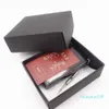 Nowy metal mini włókna węglowego mężczyźni identyfikator wizytówka Portfel241c