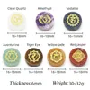 Dekorativa figurer Sju Chakras Yoga Stone Round Piece Hexagonal Prism Natural Spirit Mineral Gem Crafts Home Decoration Pendant