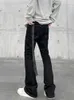 Мужские джинсы с винтажными лентами, весна-осень, американские модные минималистичные брюки-клеш в стиле хип-хоп, нежный стиль бойфрендов