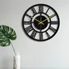 Wall Clocks 3D Stereo Black Digital Clock For Home Decor Simple Sticker Wanduhr Schwarz