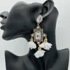 Boucles d'oreilles pendantes en strass Vintage pour femmes, style bohème, frange fleur, mode goutte, bijoux pour dames