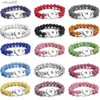 Perlé Nouveau Snap Bijoux Argile Cristal Bouton Pression Bracelet À La Main 10mm Perles Fit 18mm 20mm Boutons Pression Bracelets Pour Femme YQ240226