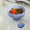 INS Colorful Glass Dessert Bowl Large Capacity Ice Cream Fruits Pudding Bowl Decorative Soup Salad Cake Bowl Party Bar Tableware 240223