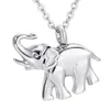 Memorial Keepsake Urn Pendant Cremation Ash Urn Charm Necklace Jewelry Stainless Steel Cute Elephant Memory Locket - dad and mom299s