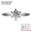 Com certificado nova moda cor de ouro branco anéis de casamento para mulheres marca de luxo 1 quilate laboratório diamante anéis de ouro jóias r018223j