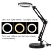 accesories Professional USB Desktop Magnifier Lamp Tattoo Foldable 5X Magnifying Glass Led Lamp With 3 Gears Discoloration 10 Dimming Modes