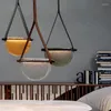 Pendant Lamps Personality Art Deco Lamp Nordic Creative Handbag Droplight Leather Glass Led Hanging Lighting Fixtures Arrival