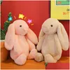 Stuffed Plush Animals Bunny P Toy 35Cm Cartoon Soft Long Ear Rabbit Animal Doll Birthday Valentines Day Easter Gifts For Kids Adts Otbwt