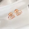 Stud High quality personalized fashion single zircon slider exquisite womens earrings (DJ2075) J240226