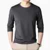 Hommes sous-vêtements thermiques hauts Slim Fit à manches longues t-shirt maillot de corps solide Blouse ample entraînement Muscle haut décontracté automne porter 240223