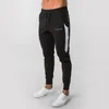 Calças masculinas 2024 homens magro sweatpants alfalete ginásios fitness musculação calças homem jogger treino casual moda