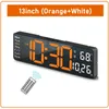 Wall Clocks 13Inch Large Display LED Digital Clock Remote Control Table Alarm Date Week Timer Automatic Dimmer