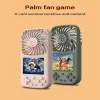 Gracze Ewwke F1 Handheld Game Console z fanem USB kolorowy wyświetlacz 500 w 1 retro konsola gier z mini fanem osobistym dla dzieci dorosłych