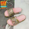 Sandali firmati Pantofole Parigi Nuovi sandali in gomma Sandali broccato floreale Donna Uomo Pantofola Fondo piatto Infradito Moda donna Spiaggia a righe