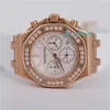 Luxury Audemar Pigue Watches AP 26231OR Royal Oak Offshore Panda Face White Plate Ladies Rose Gold Diamond Watch Automatic Mechanical Swiss Watch Diameter 37 FUN 7D