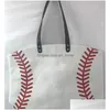 Kunst en Ambacht Canvas Tas Honkbaltas Sporttassen Casual Softbal Voetbal Basketbal Katoen Drop Levering Huis Tuin Dhrmw