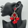 Boucles d'oreilles pendantes en strass Vintage pour femmes, style bohème, frange fleur, mode goutte, bijoux pour dames