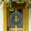 Decorative Flowers Lavender Wreath For Front Door Summer Wreaths Ornament Home Wall Holiday