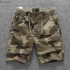 Shorts voor heren Nieuwe mode cargoshorts zomer mannen casual camouflage boardshrots elastische taille katoen streetwear kleding 240226