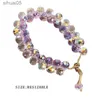 Beaded Uilz mode luxe coloré brillant perlé cristal réglable Bracelet chaîne pour les femmes amitié Bracelets personnalité bijoux YQ240226