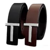 Designer Belts High Quality Designer Men Fashion T Letter Luxury Famous Genuine Leather Belt Jeans Formal Cowskin Black Waist Strap 3.7cm designerP0XS