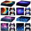 Stickers for ps4 Galaxy Blue Galactic Game Vinyl Decal Protective Cover Sticker for PS4 Console and 2 Controllers Skin