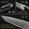 Kitchen Knives XINZUO 5 Inch Utility Knife Damascus Steel Blade G10 Handle Kitchen Knife Stainlesss Steel Salad Peeling Knives Razor Sharp Q240226