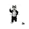 Costumes de mascotte Halloween Howie Husky Black Wolf Dog Personnage de dessin animé Adt Femmes Hommes Robe Carnaval Unisexe Adts Drop Livraison Appare Dhrpx