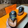 Empire Famous Designer Mens Sandals Leather Thongs Flip Flops Claquette Sandale Luxury Platform Sandles Classic Man Leather Summer Shoes Size 38-45 tofflor Slides