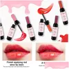 Lip Gloss Red Wine Sheer Liquid Lipstick Bottle Glaze Non Fading Dye Lasting Moisturizing Cosmetics Female Make Drop Delivery Health B Otluz