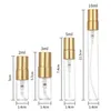 Flacon pulvérisateur en verre Transparent, flacon de parfum vide, flacon d'échantillon pour voyage, 2ml, 3ml, 5ml, 10ml