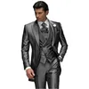 Costumes pour hommes Costumes pour hommes 3 pièces Business Loisirs Slim Fit Convient aux mariages Banquets Groom Tuxedos Veste Gilet avec pantalon