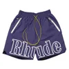 Designer designer shorts summer fashion beach pants Men high quality street wear red blue black purple pants rhude shorts mens short size:S-XL designer4LPO