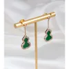 mcqeen designer Qeelins luxury jewelry Chinese Style Gourd Earrings 925 Silver Plated 18k Rose Gold Long White Fritillaria Earrings Red Gourd Earrings Ear Accessor