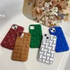 Mobiele telefoon hoesjes One Piece Fashion Weave voor iPhone 14 Pro Max 13 PLUS 12 11 X XR XS XSMAX 6 7 8 SE Huidsensatie Cover Mobiele case Shell 240219