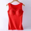 Camisoles Tanks Solid Color Winter Vestスタイリッシュな居心地の良いブラッシングサーマルプラッシュVネック