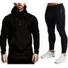 Survêtements pour hommes Hommes Courir Sportswear Ensembles Sweat-shirt Pantalon de survêtement Gym Fitness Pull Sweats à capuche Tops Pantalons Mâle Automne Jogging Entraînement