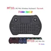 Télécommandes PC MT10 Clavier sans fil Russe Anglais Français Espagnol 7 couleurs Rétro-éclairé 2.4G Toucad pour Android TV Box Air Drop Deli Oti5G