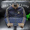 Men's T-Shirts designer Cartoon Embroidered Printed Coat Trendy Brand Trend 2023 Spring and Autumn Season New Standing Neck Jacket DU2A